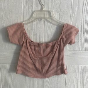 Pink Off the Shoulder Crop top